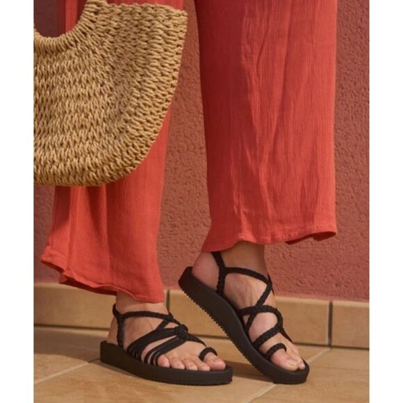 Bokyna Elevate Arch Support Comfort Sandals Black EU 40/US 9 NWOT Braided Strap - Picture 2 of 9